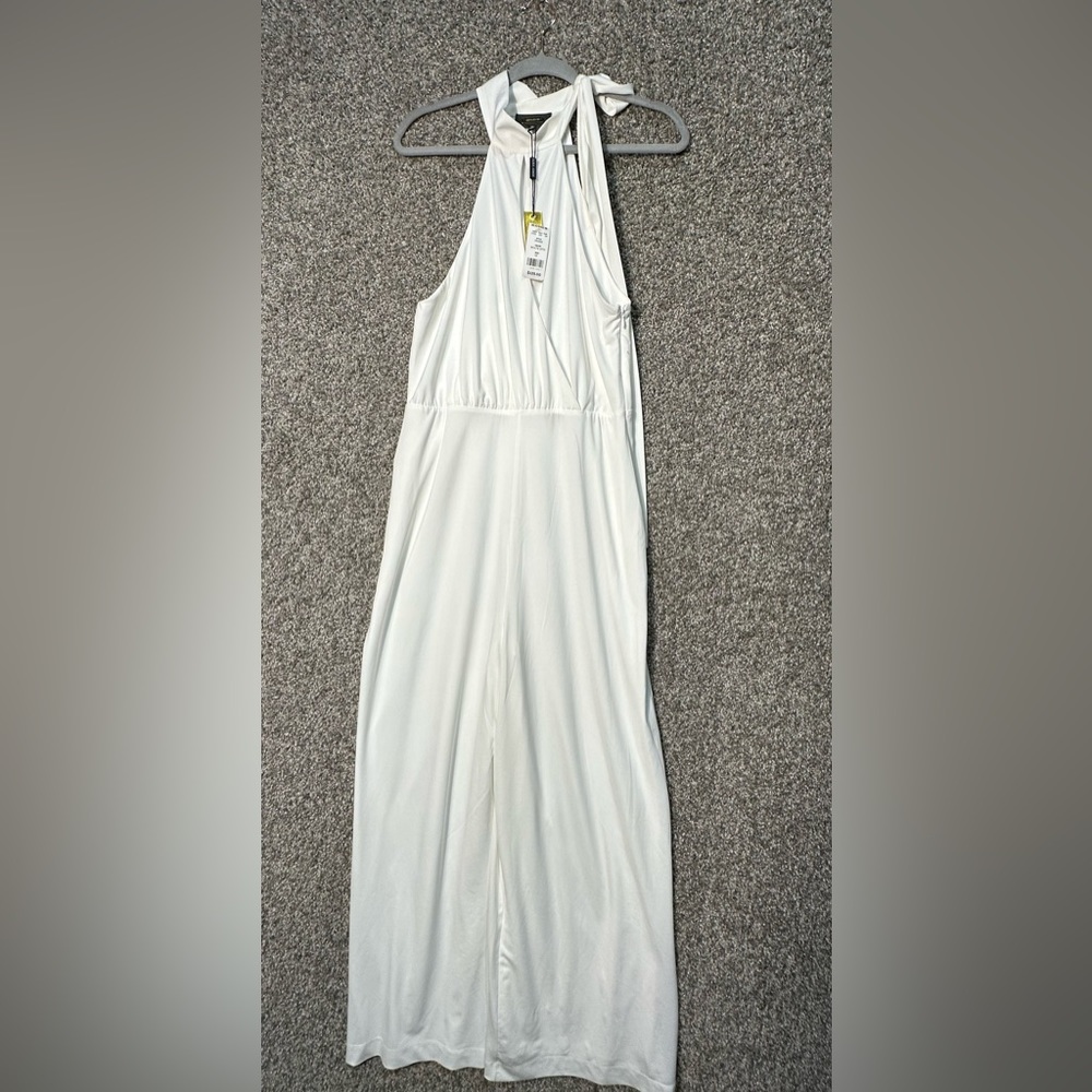 NWT ALEXIA ADMOR Wide-Leg Halter Jumpsuit Size 10 - Picture 5 of 9